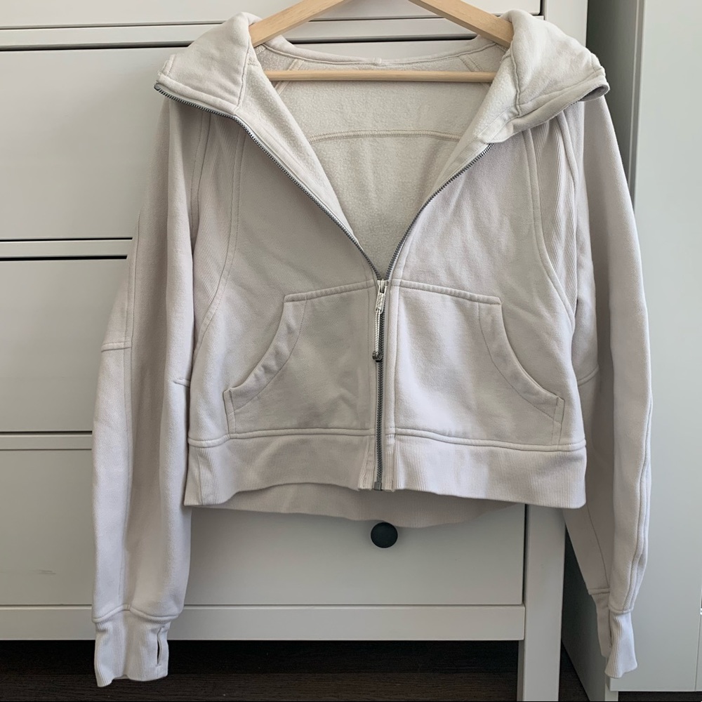 Lululemon scuba white opal full zip xs/s